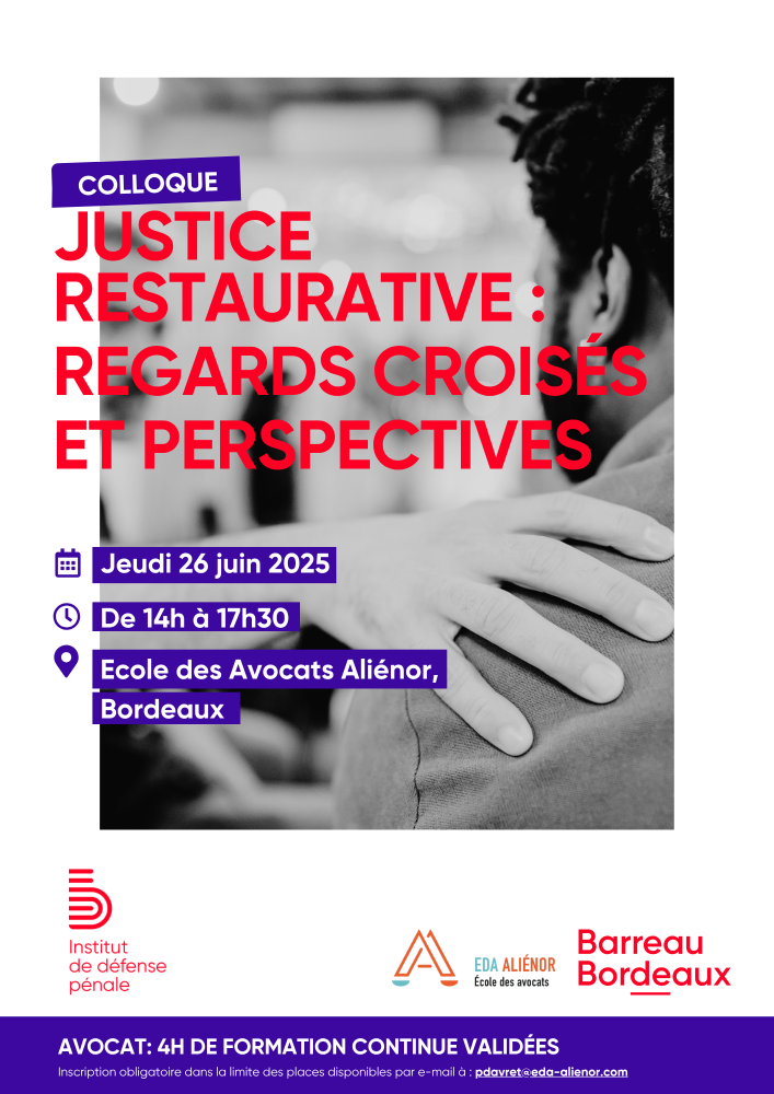 Colloque – Justice restaurative : regards croisés et perspectives