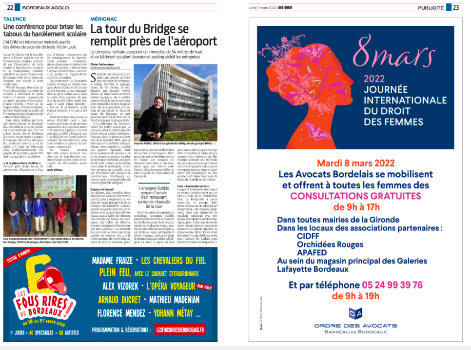 DANS LE SUD OUEST DU 7 MARS